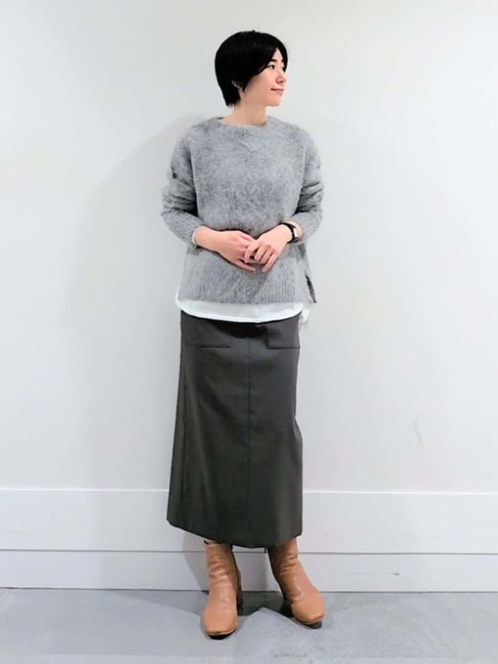 ミズタさんの「UNTITLED｜【ゆったり】アルパカ混シャギーニット」を使ったコーディネート