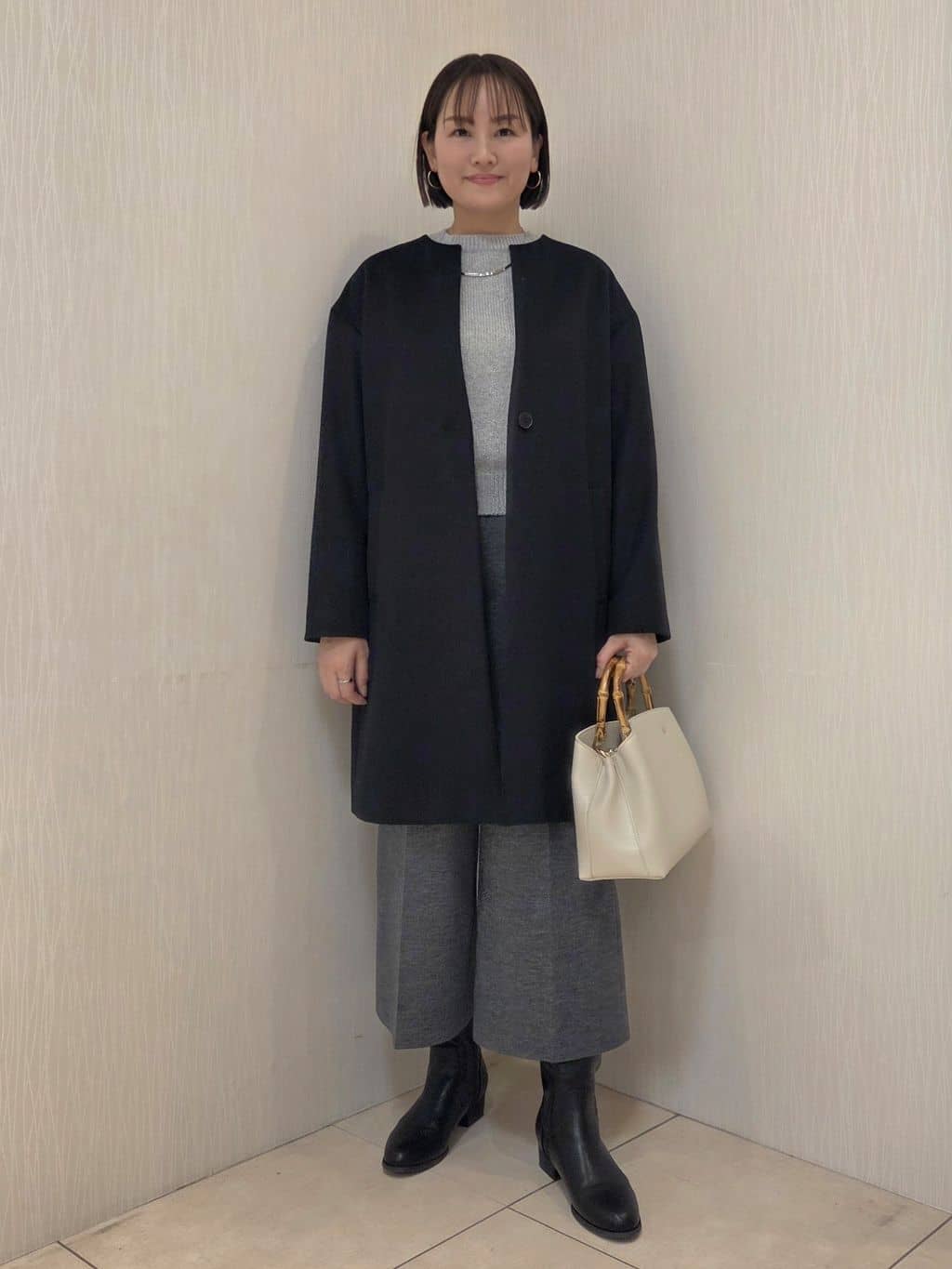 naokoさんの「UNTITLED｜【セットアップ可/ゆったり】ウール混ラメニット」を使ったコーディネート