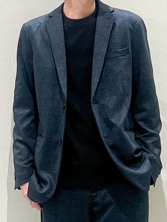 SHI-MAさんの「THE SHOP TK｜【動きやすい、快適ビジネスジャケット】TRジャージ ジャケット　セットアップ可/洗濯機OK/ストレッ」を使ったコーディネート