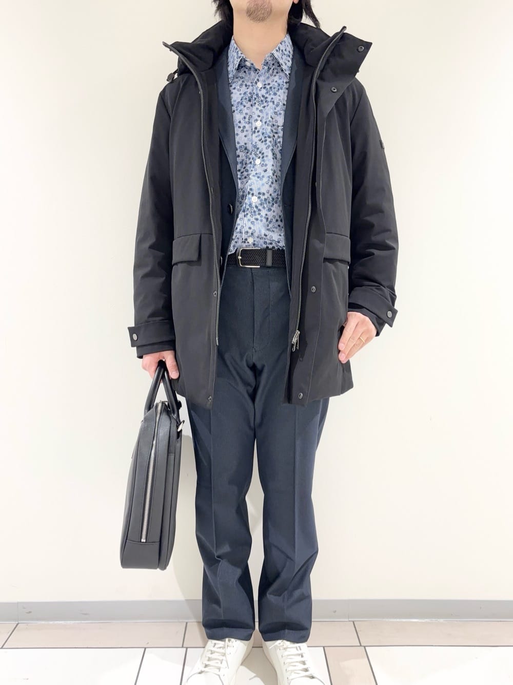 及川さんの「TAKEO KIKUCHI｜【None Of Stress】ストレッチ ダウンブルゾン」を使ったコーディネート