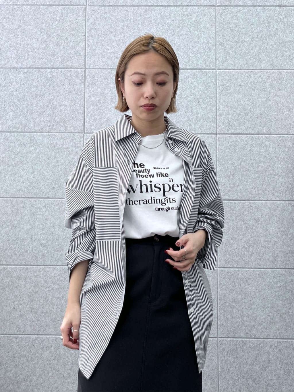 Harukaさんの「INDIVI｜Timeless｜ビッグポケットフォルムシャツ【接触冷感】」を使ったコーディネート
