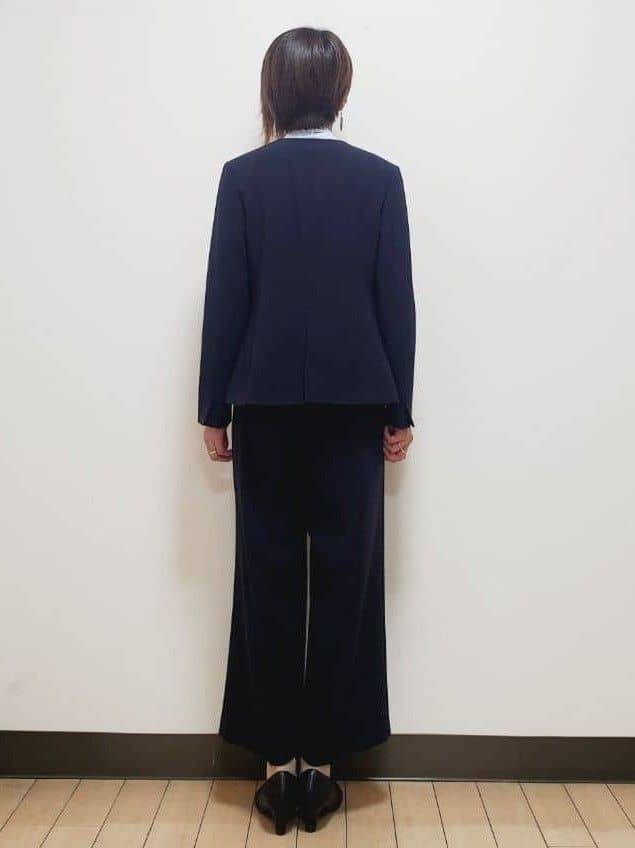 yuuさんの「Reflect｜【SS-4Lサイズ／通勤／セットアップ可】ノーカラージャケット」を使ったコーディネート