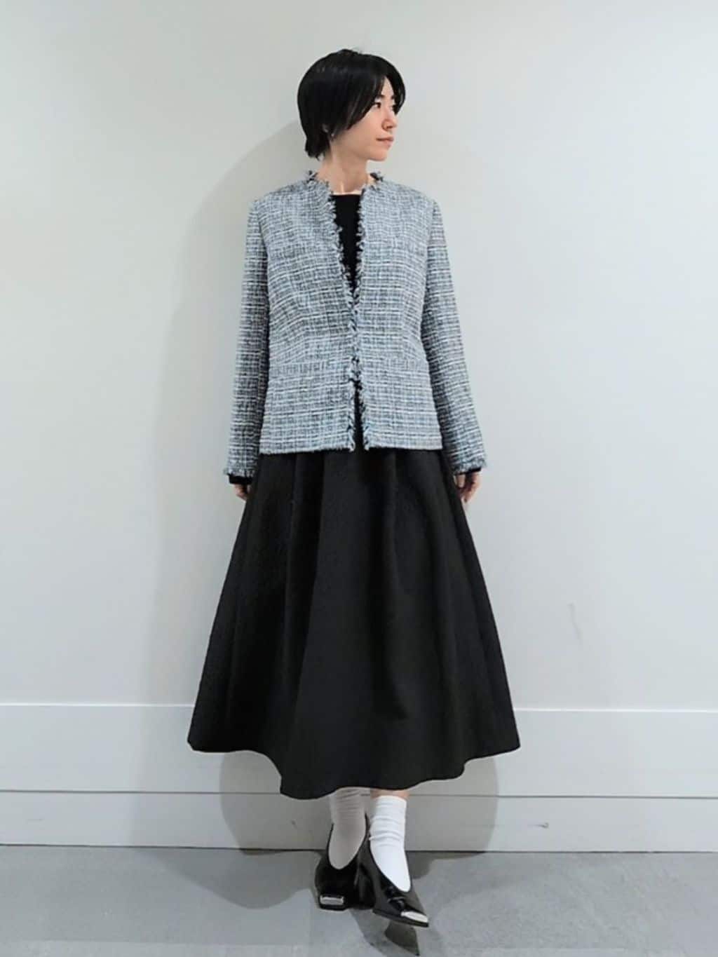 ミズタさんの「UNTITLED｜【仕事着/スーツ】ファンシーツイード ジャケット」を使ったコーディネート