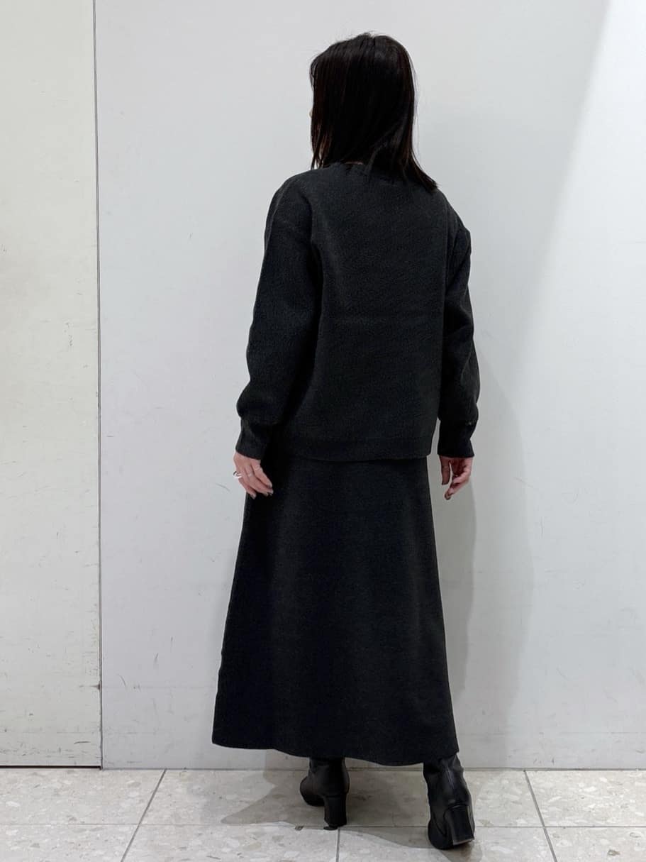 mameさんの「OPAQUE.CLIP｜サイド編地切替ニットトップス／セットアップ対応【洗濯機OK】」を使ったコーディネート