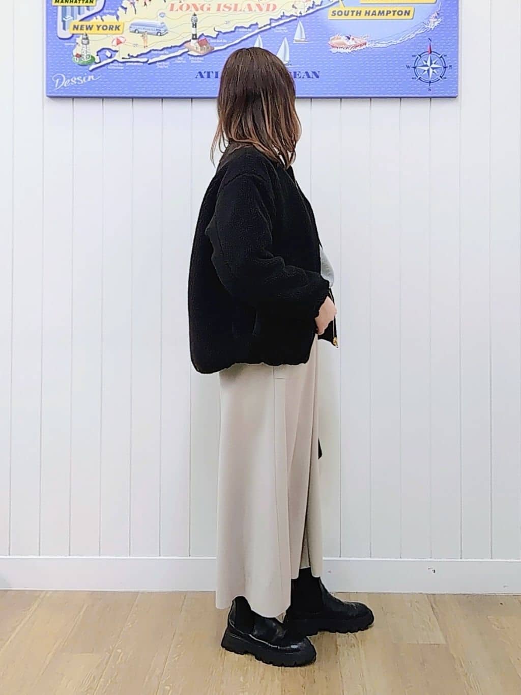 itoさんの「Dessin｜【2WAY】リバーシブルタフタボアアウター」を使ったコーディネート