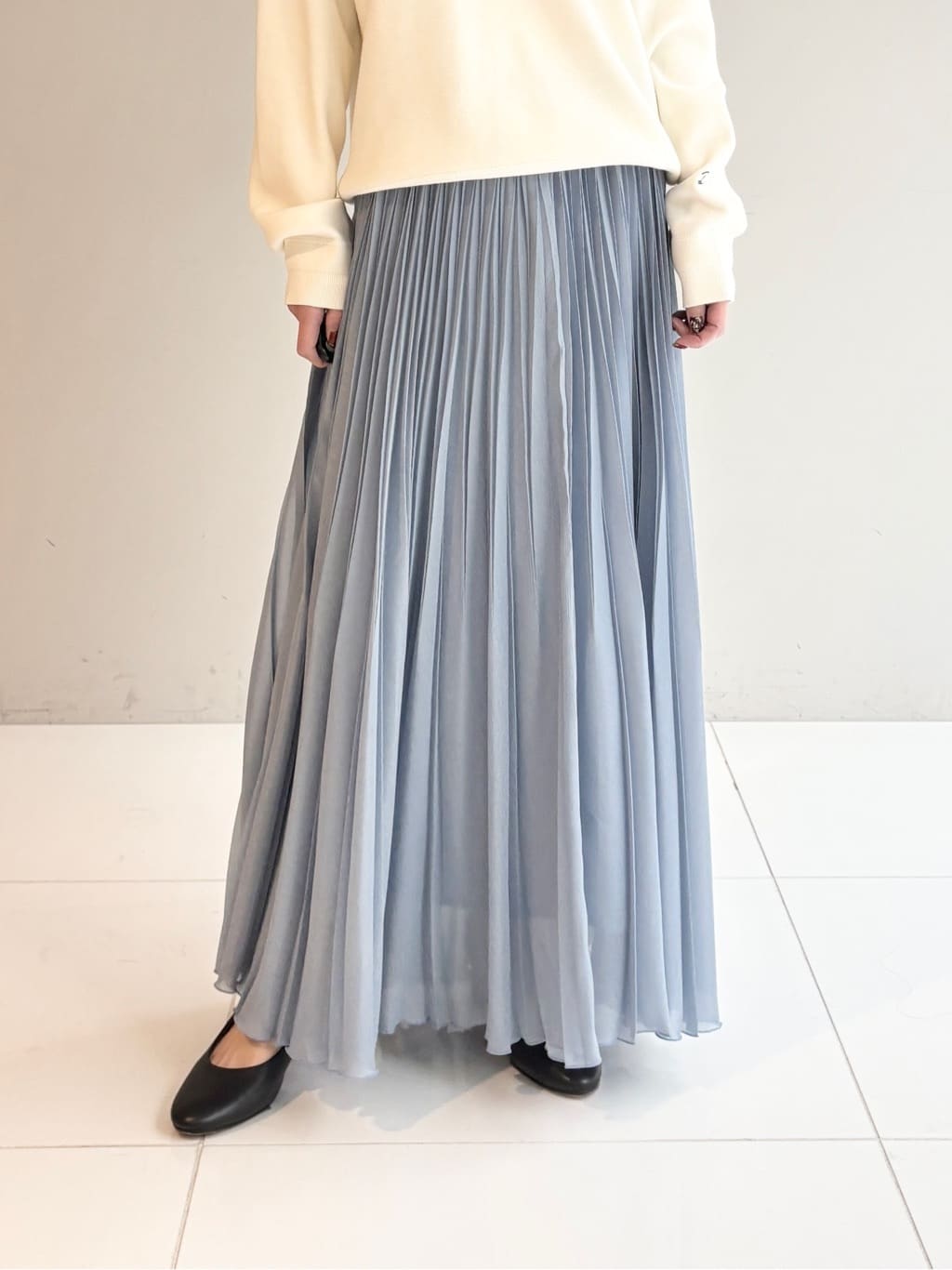 清水夏姫さんの「DRESSTERIOR｜◆ウォッシャブルコットンカシミヤプルオーバーニット」を使ったコーディネート