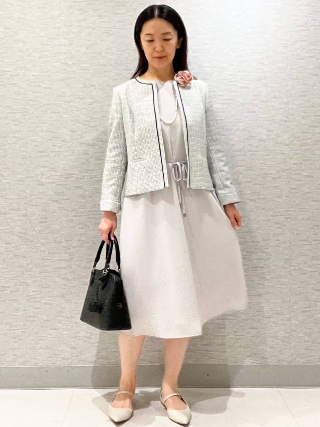 marikoさんの「Reflect｜【SS-4Lサイズ／付属リボン】スリーブデザインジョーゼットワンピース」を使ったコーディネート