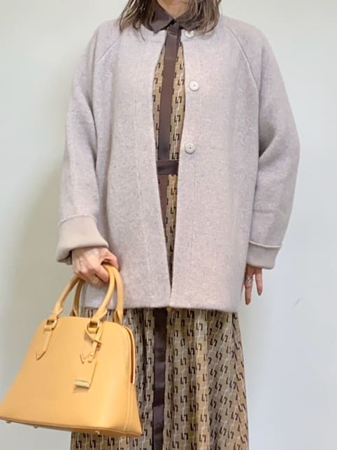 tomoさんの「UNTITLED｜【ウエストリボン/前開きボタン/レトロモダン】チェーン柄フレアワンピース」を使ったコーディネート