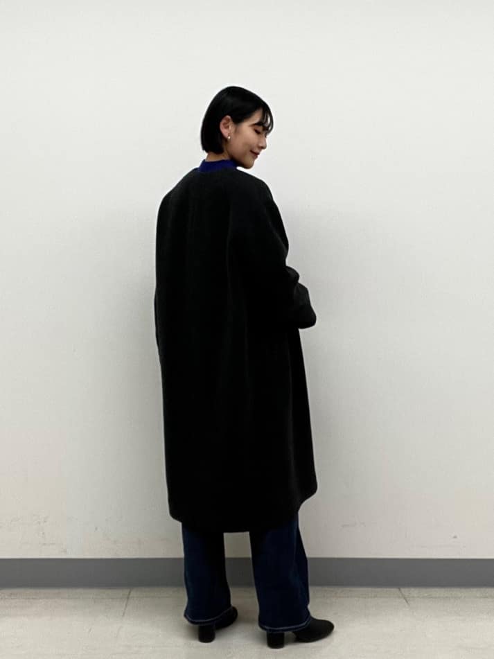 hinanoさんの「INDIVI｜【軽量／ウール混】ライトフォルム ロングコート」を使ったコーディネート