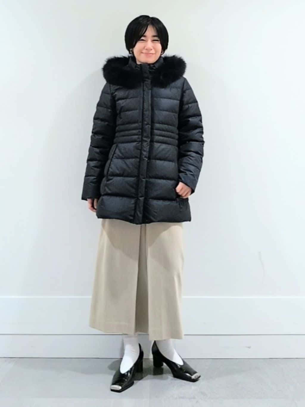 ミズタさんの「UNTITLED｜【はっ水機能/フード取り外し可】ミディダウンコート」を使ったコーディネート