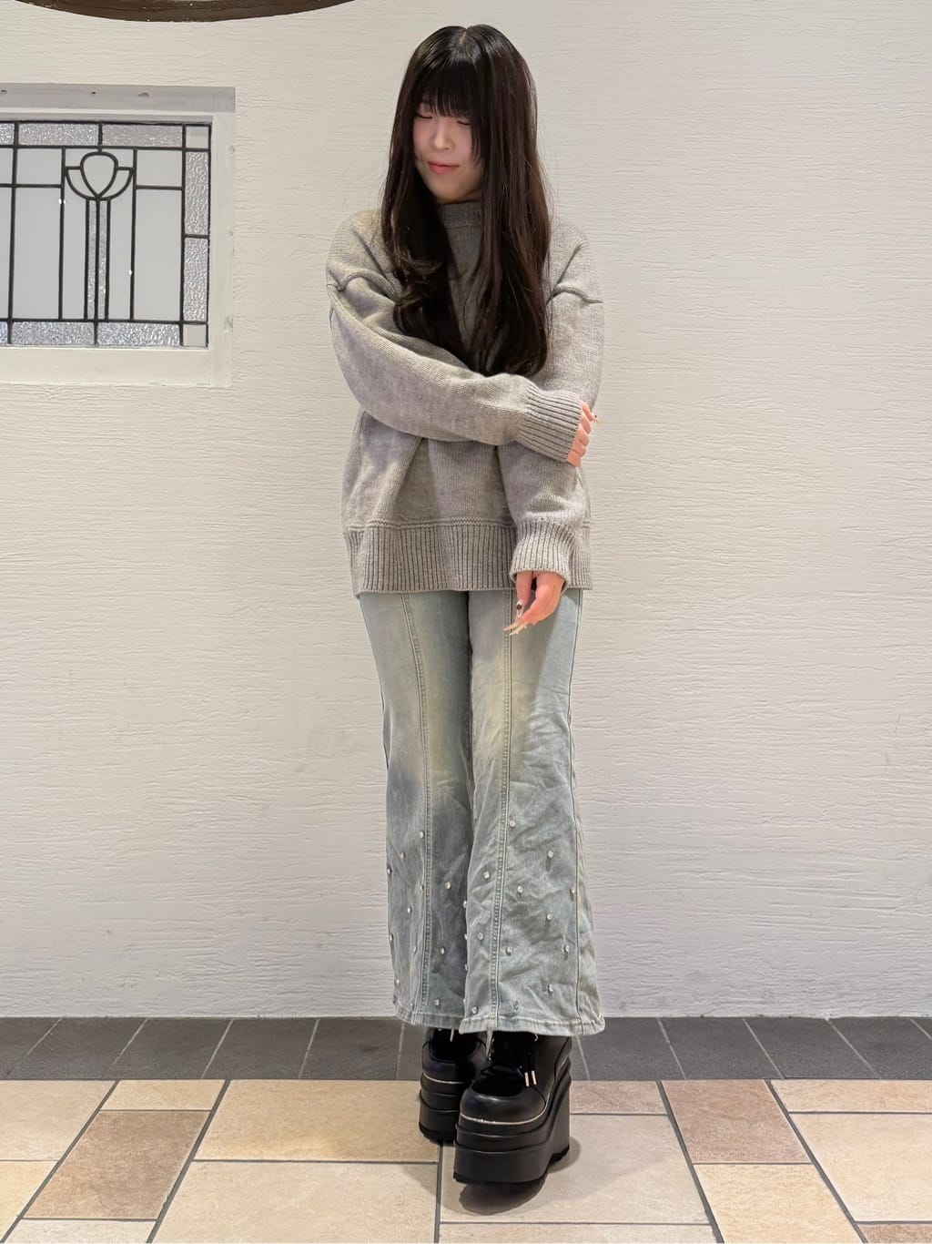 Nさんの「ESPERANZA｜超厚底ボリュームスニーカー」を使ったコーディネート