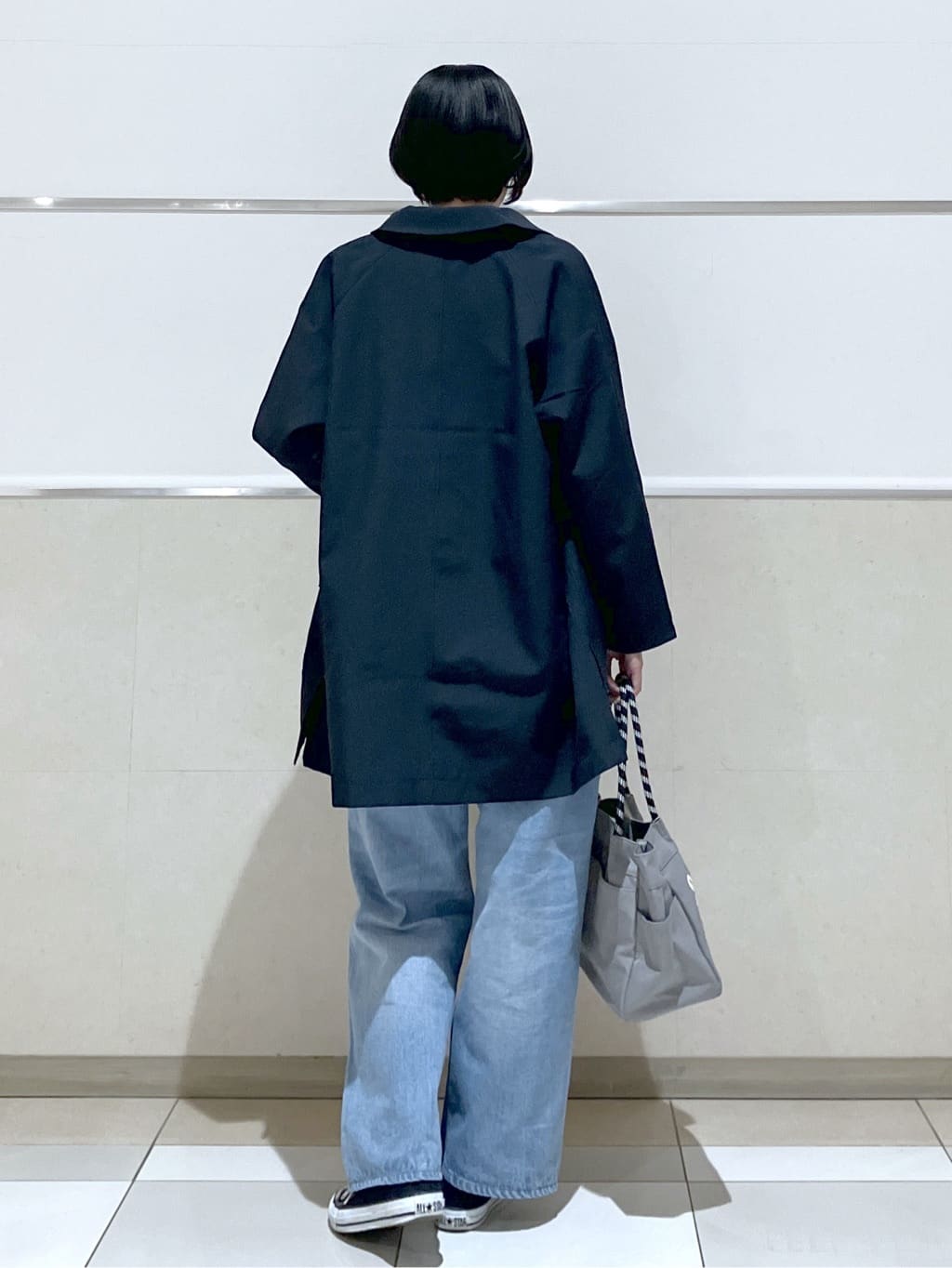 eriko さんの「Dessin｜【花粉ガード/撥水加工/洗える】ステンカラースプリングコート」を使ったコーディネート