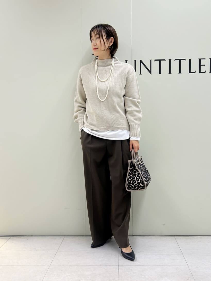 Mikiさんの「UNTITLED｜【洗える/レイヤードTシャツ】ラウンドテールジャージプルオーバー」を使ったコーディネート