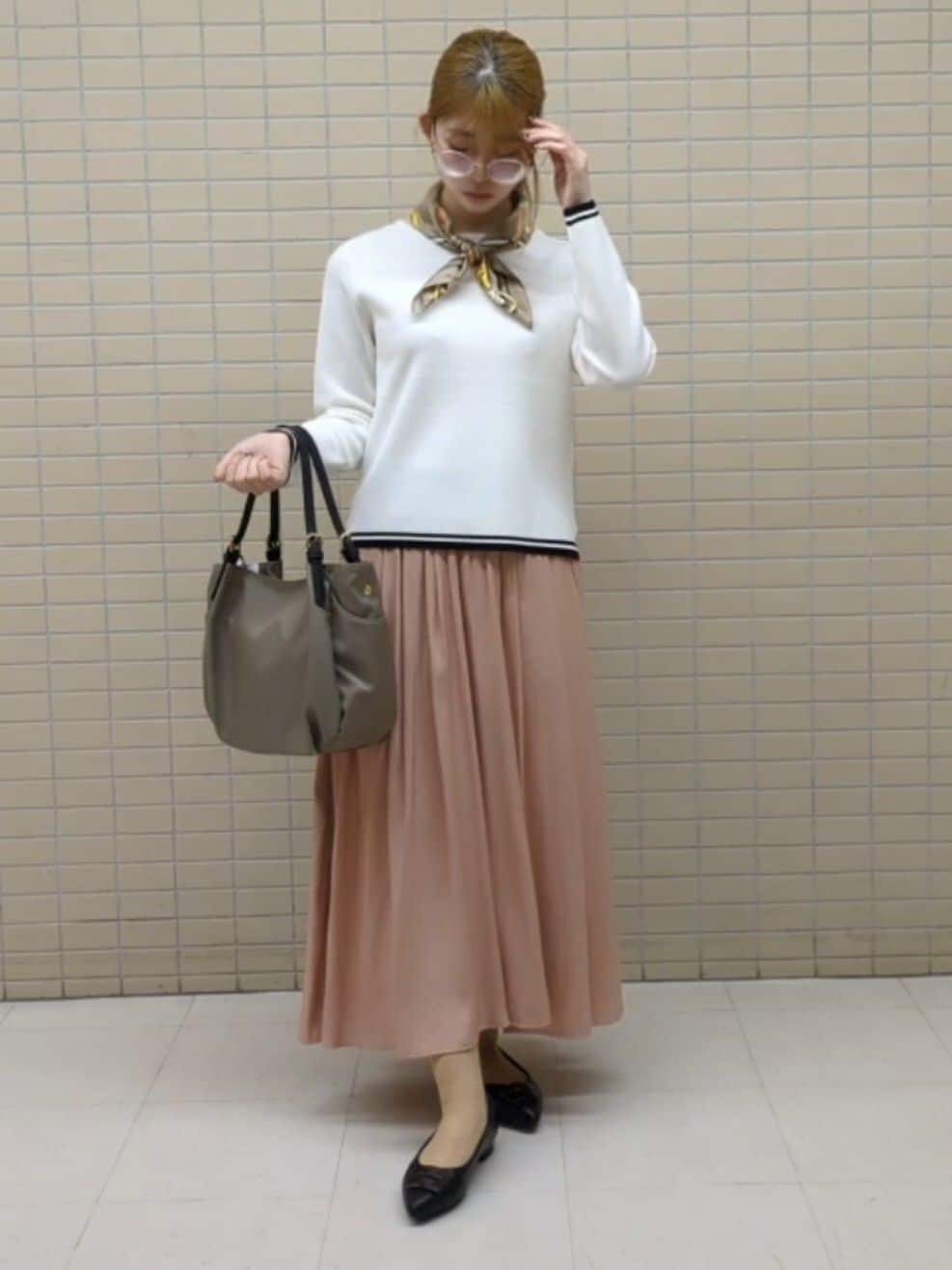 ひまりさんの「Reflect｜【3WAY／しっかり収納／インナーバッグ入り／ショルダー付き】ナイロンバッグ」を使ったコーディネート