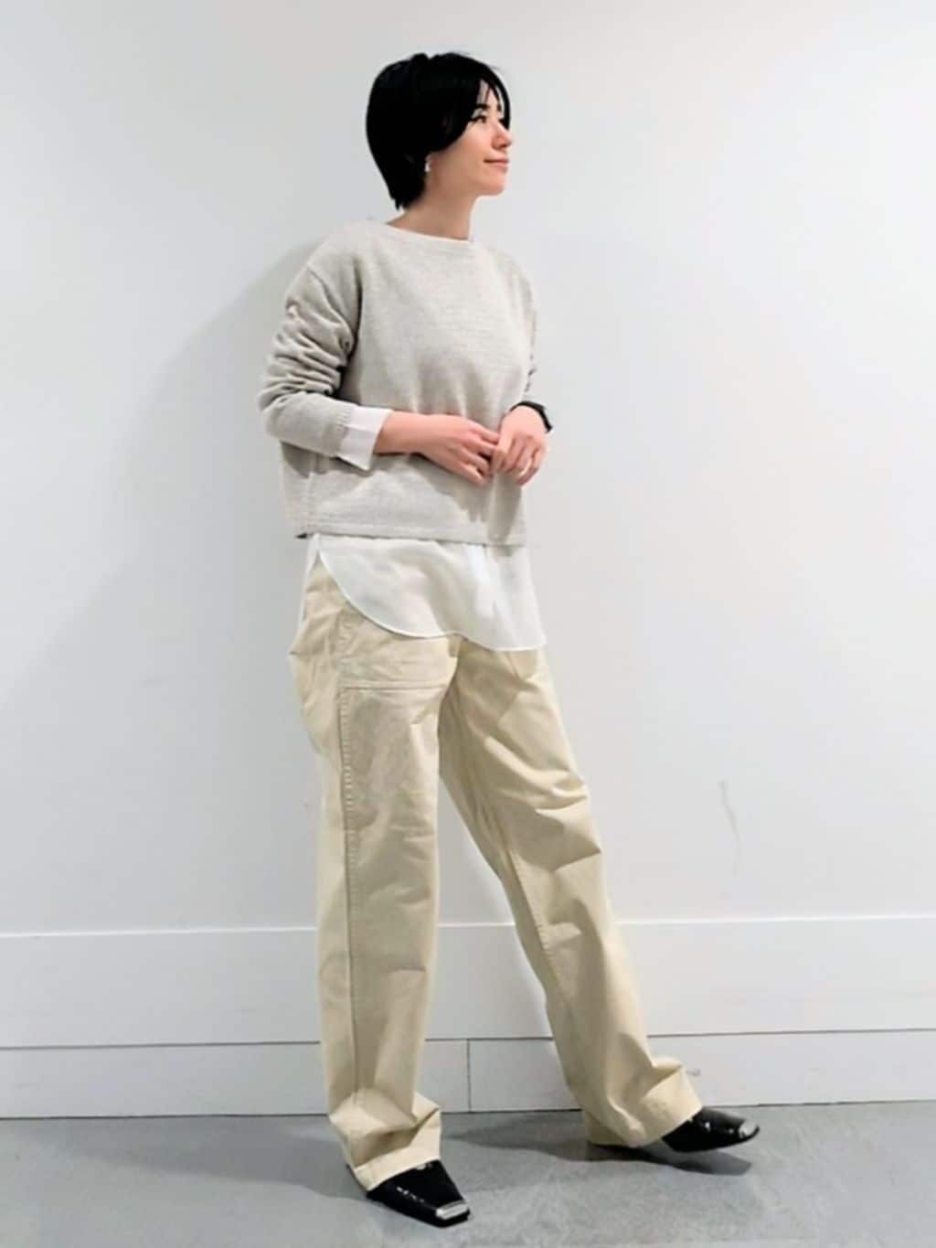 ミズタさんの「UNTITLED｜◆【洗える/光沢感】ファンシーヤーンニット」を使ったコーディネート