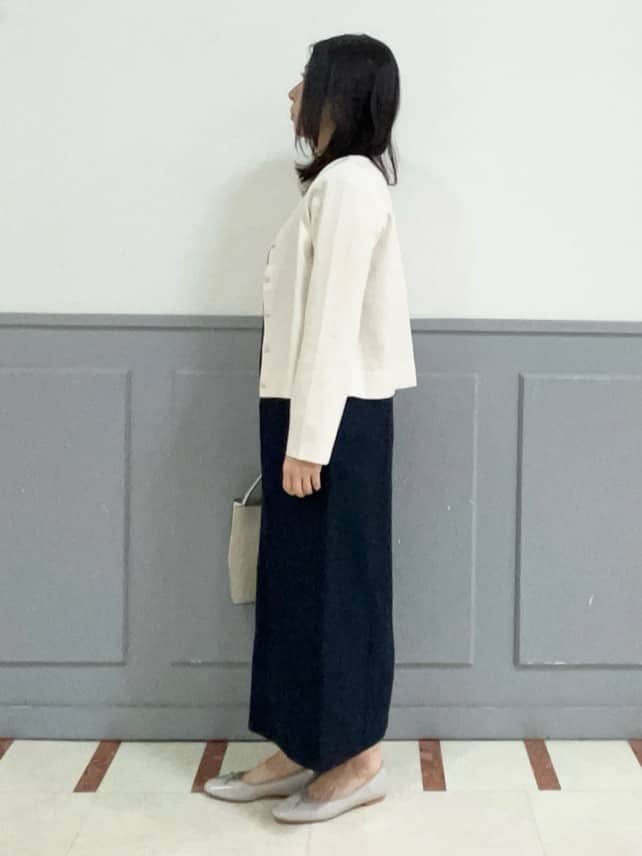 yuuさんの「grove｜高評価！【一枚着／ジレ】着回しできるトレンチライクジャンドレ」を使ったコーディネート