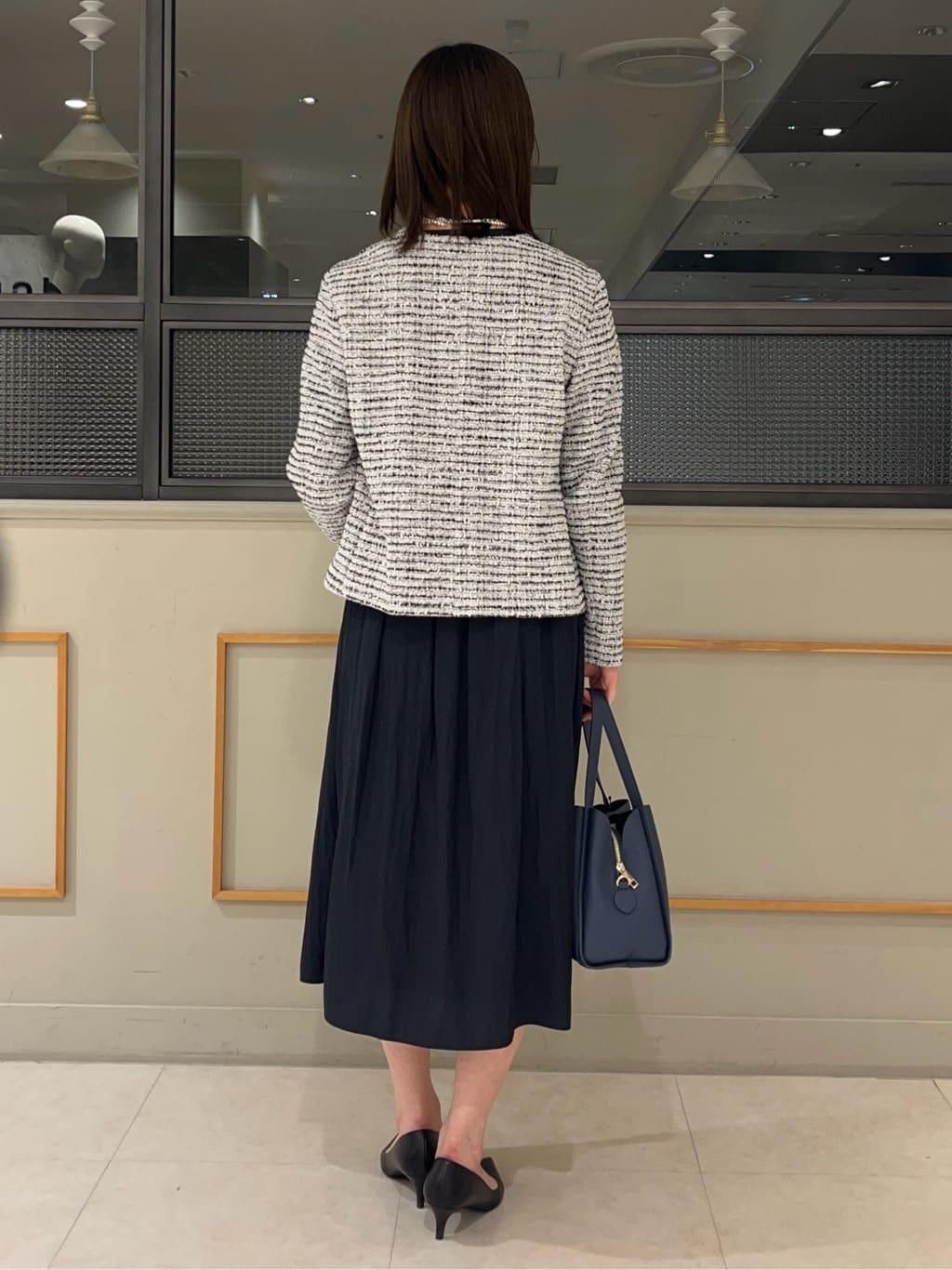 kumiさんの「INDIVI｜【洗える】ギャザーフレアワンピース」を使ったコーディネート