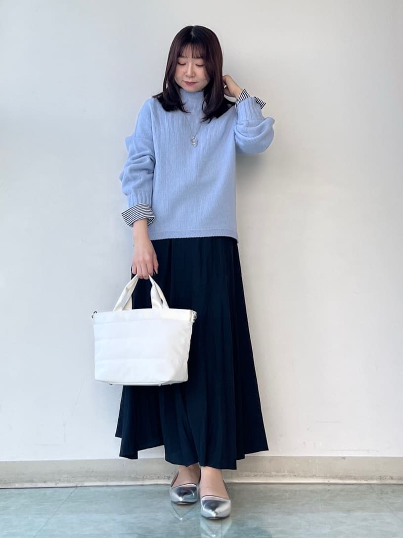 KAHOさんの「UNTITLED｜【洗える】スポンディッシュ ボトルネックニット」を使ったコーディネート