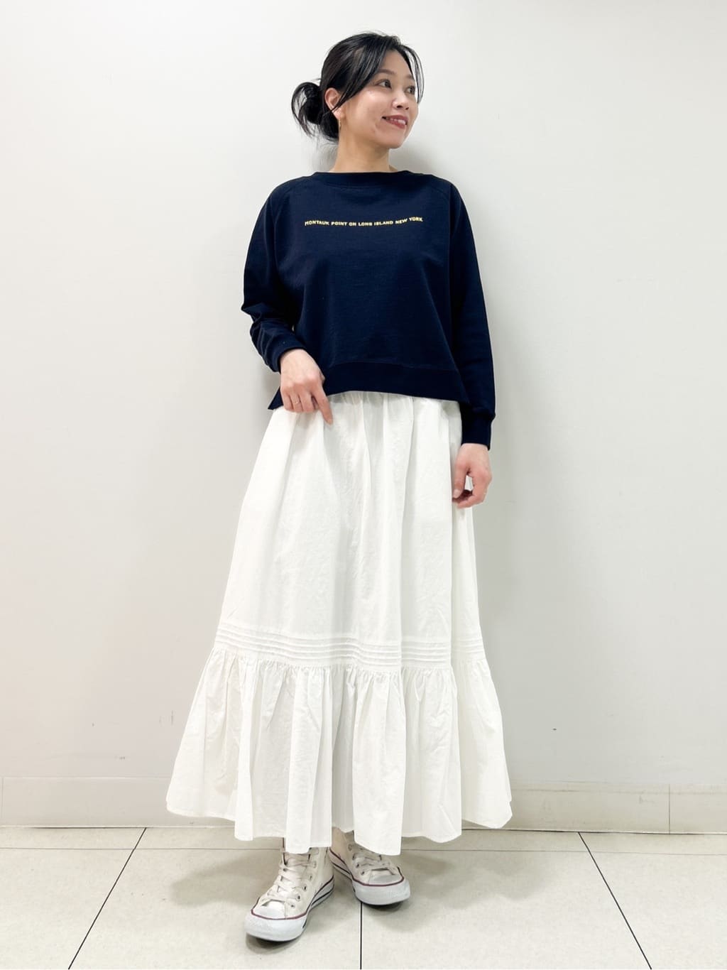 Kaiさんの「Dessin｜【洗える】ラグラン切り替えミニロゴカットソー」を使ったコーディネート