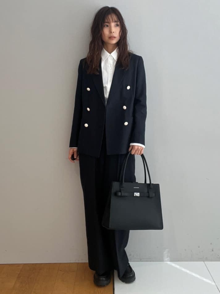 misaさんの「DRESSTERIOR｜【セットアップ可】リネンブレンドダブルブレストジャケット」を使ったコーディネート
