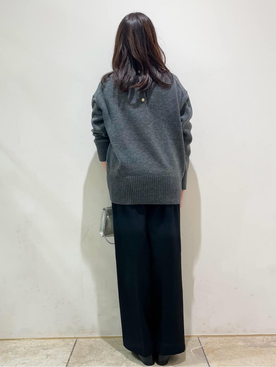 ともも。さんの「OPAQUE.CLIP｜ウォームタッチ イージーワイドパンツ【洗濯機洗OK／ストレッチ】≪SS～LL≫」を使ったコーディネート