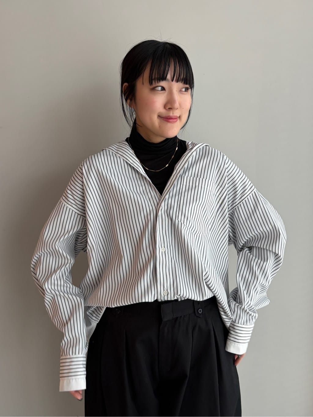 Akutagawaさんの「tk.TAKEO KIKUCHI｜レイヤードストライプシャツ」を使ったコーディネート
