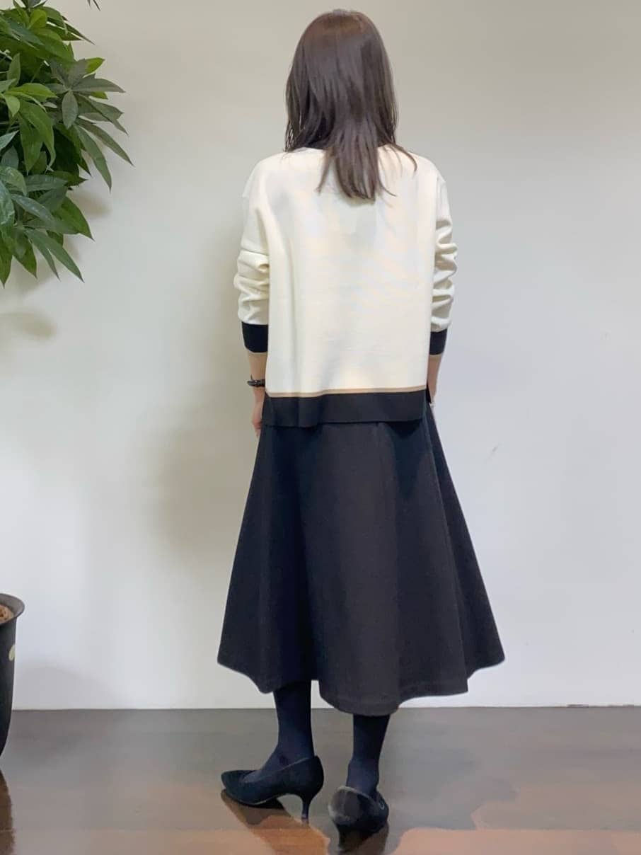 tomoさんの「UNTITLED｜【アンサンブル可/洗える】ウールミラノリブニット」を使ったコーディネート