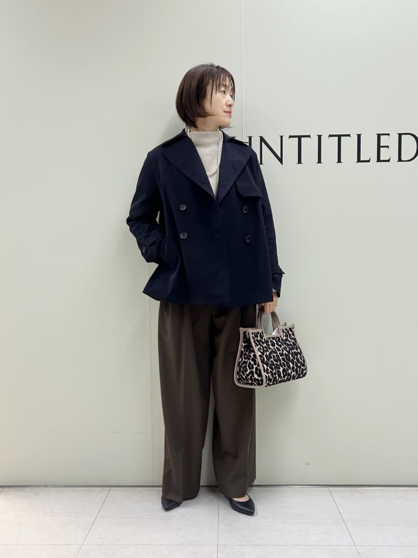 Mikiさんの「UNTITLED｜【定番人気/はっ水/洗える】タスランショートトレンチコート」を使ったコーディネート