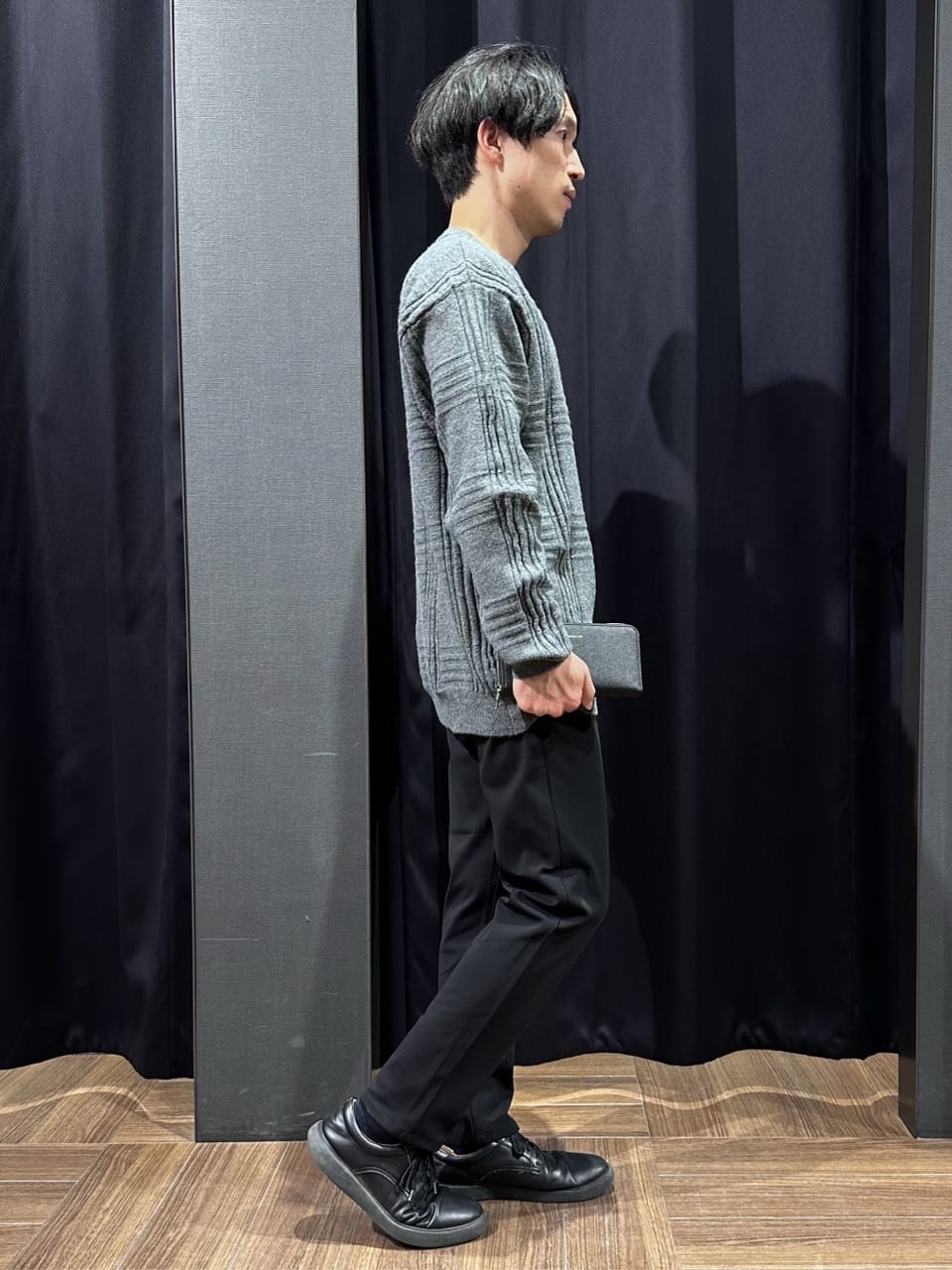 tomoyaさんの「THE SHOP TK｜【優しい肌触り】カシミヤタッチ チェックニット　洗濯機OK」を使ったコーディネート