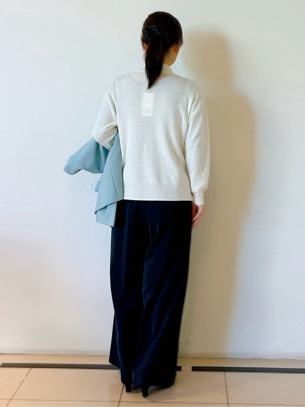 ひーさんの「Reflect｜【SS-4Lサイズ／衿が顔に当たらない◎】スタンドネックミドルコート」を使ったコーディネート