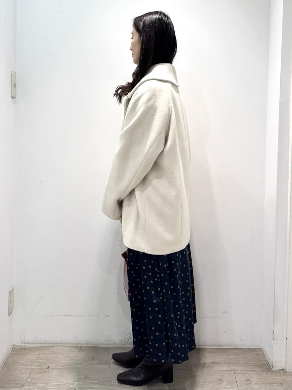 yuicciさんの「OPAQUE.CLIP｜カシミヤブレンドウールミドルピーコート」を使ったコーディネート