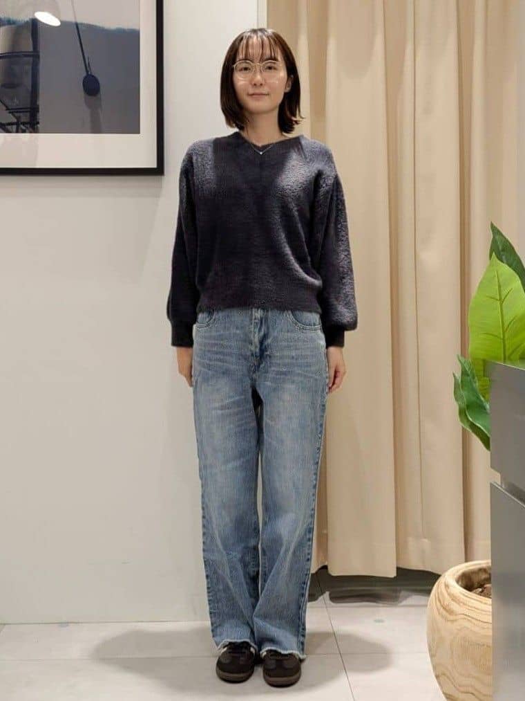 なめさんの「THE SHOP TK｜クラシカルな装い ウールライクスタンドカラーコート」を使ったコーディネート