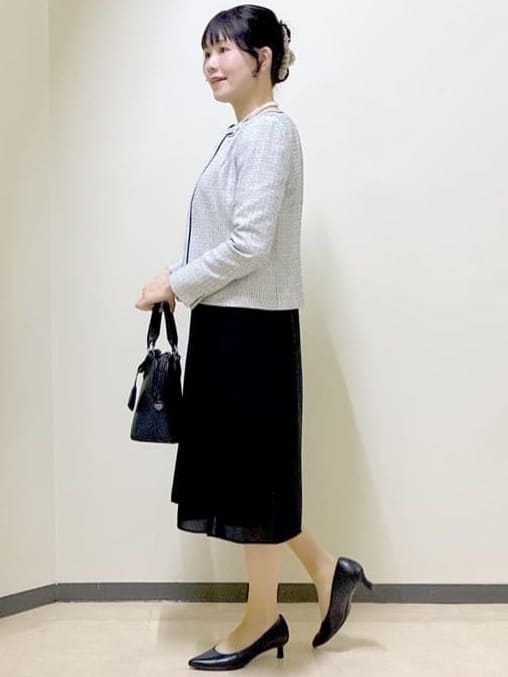  beni_gingerさんの「Reflect｜【SS-4Lサイズ／フォーマル／セットアップ可】ツイードジャケット」を使ったコーディネート