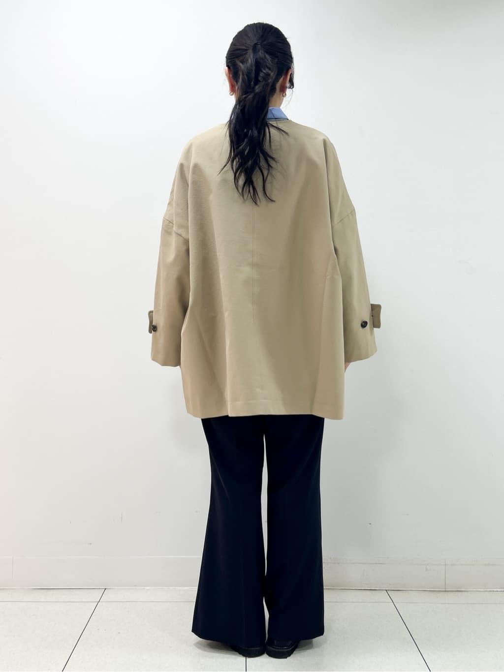 Kaiさんの「Dessin｜【花粉ガード/撥水加工/洗える】クルーネックスプリングコート」を使ったコーディネート