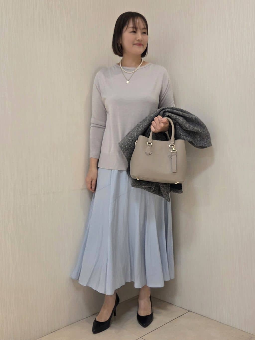 naokoさんの「UNTITLED｜【スタンドカラー/オンオフ使える】クラシカルツイードコート」を使ったコーディネート