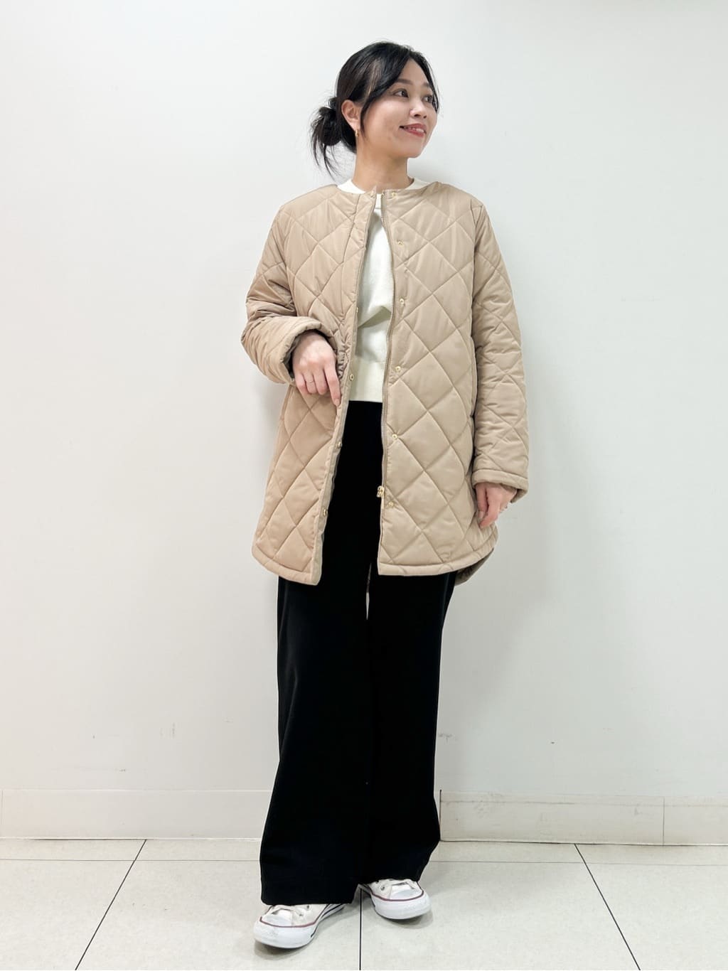 Kaiさんの「Dessin｜【2WAY/洗える】中綿キルトコート」を使ったコーディネート