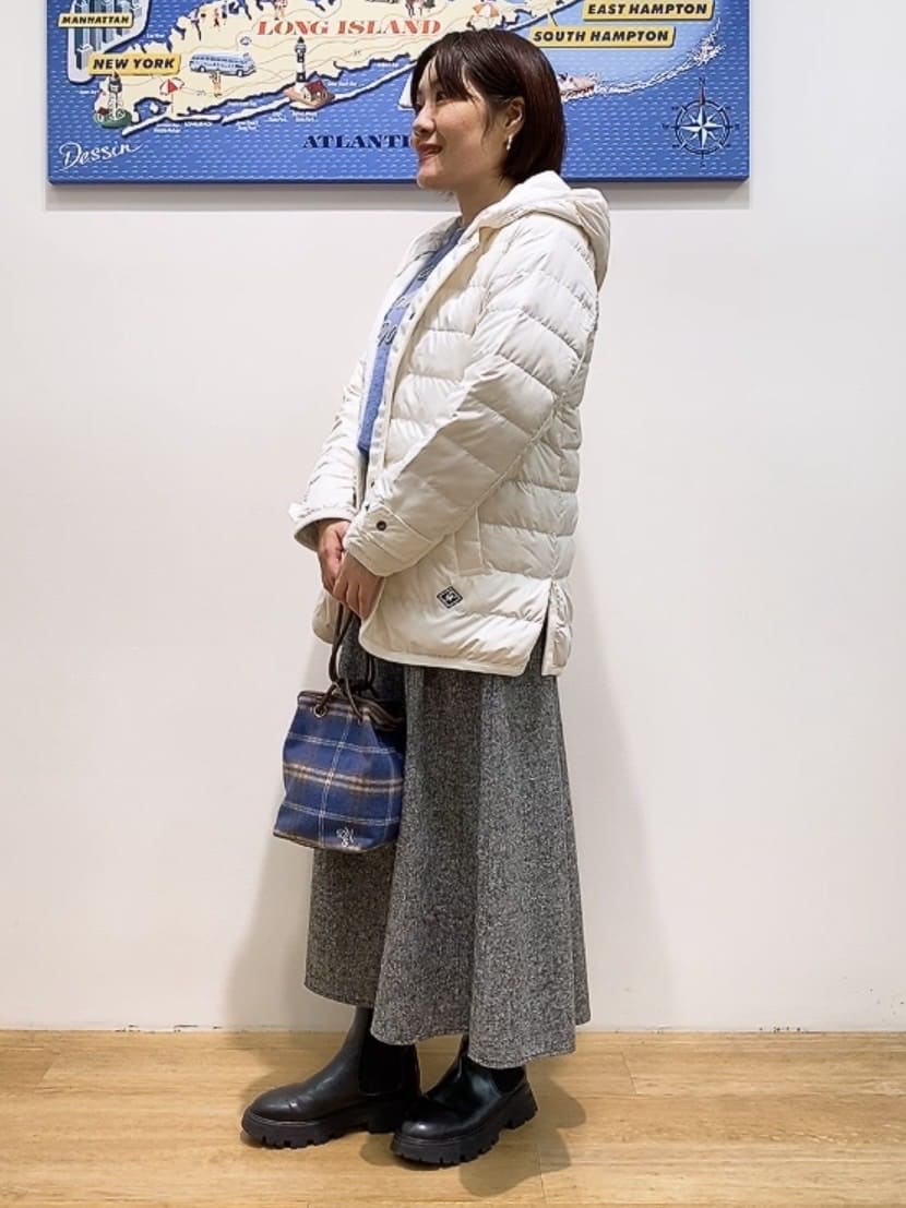 Hamaさんの「Dessin｜【撥水・2WAY】ミュラーダウンコートミドル丈」を使ったコーディネート
