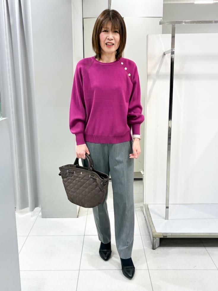 たみちゃんさんの「Reflect｜【高身長さんに嬉しい長め丈追加！／私のパンツ／すっきり見え◎】テーパードパンツ」を使ったコーディネート