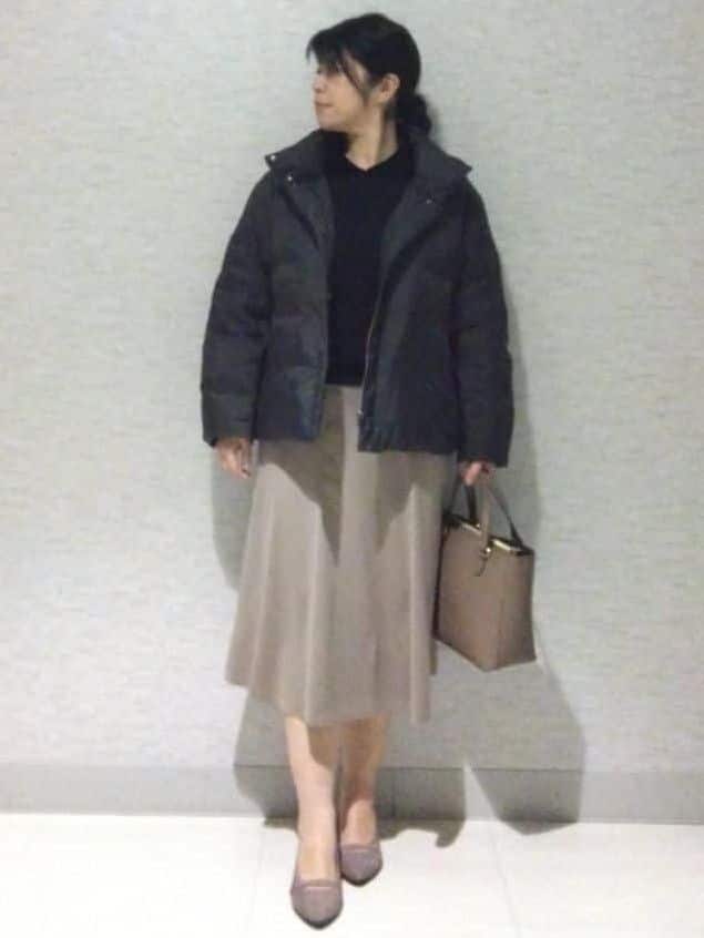 sakoさんの「Reflect｜【すっきりシルエット】ショート丈ダウンコート」を使ったコーディネート
