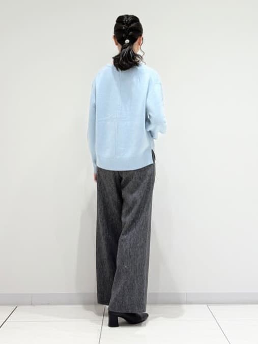 kayoさんの「INDIVI｜【褒められパンツ／ウール混】ウォームウール ワイドパンツ」を使ったコーディネート