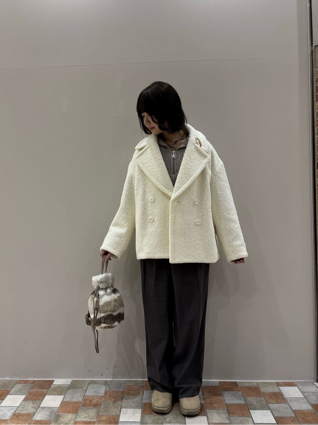 みゆさんの「INDIVI｜センタータックメランジワイドパンツ」を使ったコーディネート
