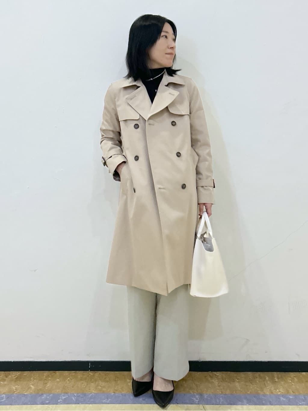 su.さんの「index｜【軽量／2WAY】台形ミドルトートバッグ」を使ったコーディネート