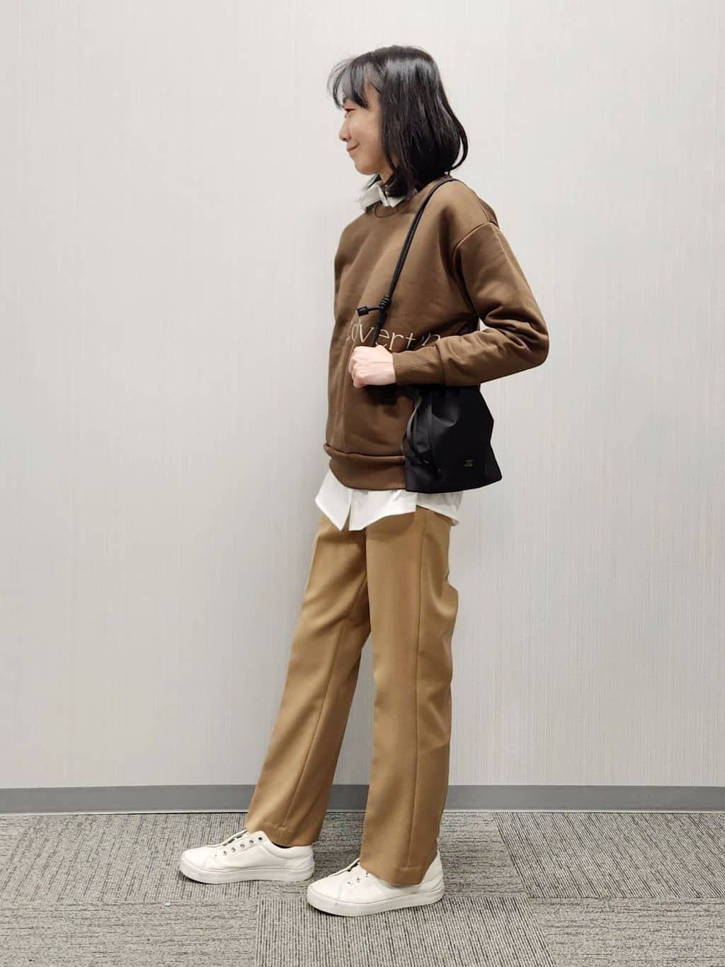naraさんの「Dessin｜【洗える】裏起毛ロゴスウェット」を使ったコーディネート