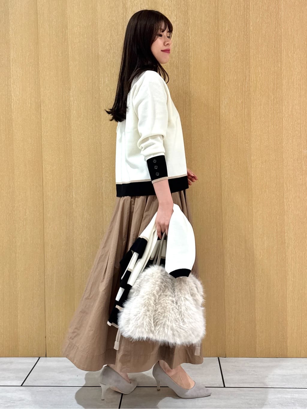 nanaさんの「UNTITLED｜【アンサンブル可/洗える】ウールミラノリブニット」を使ったコーディネート