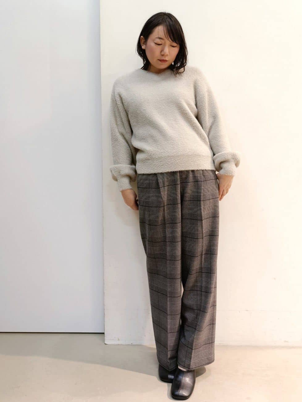 あんさんの「THE SHOP TK｜【すっきり見えシルエット】上品ふわもこ中綿ブルゾン」を使ったコーディネート