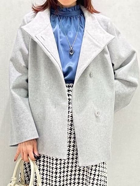Miwaさんの「UNTITLED｜【着回しが効く／オンオフアウター】ウールショートコート」を使ったコーディネート