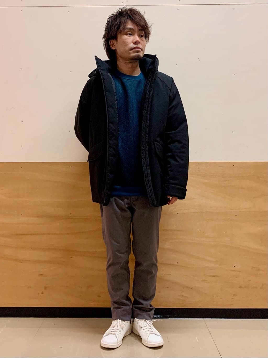 MATUさんの「THE SHOP TK｜【軽くて、暖かい】SORONA／ソロナ 中綿ブルゾン 防風/軽量/洗濯機OK/フード脱着可」を使ったコーディネート