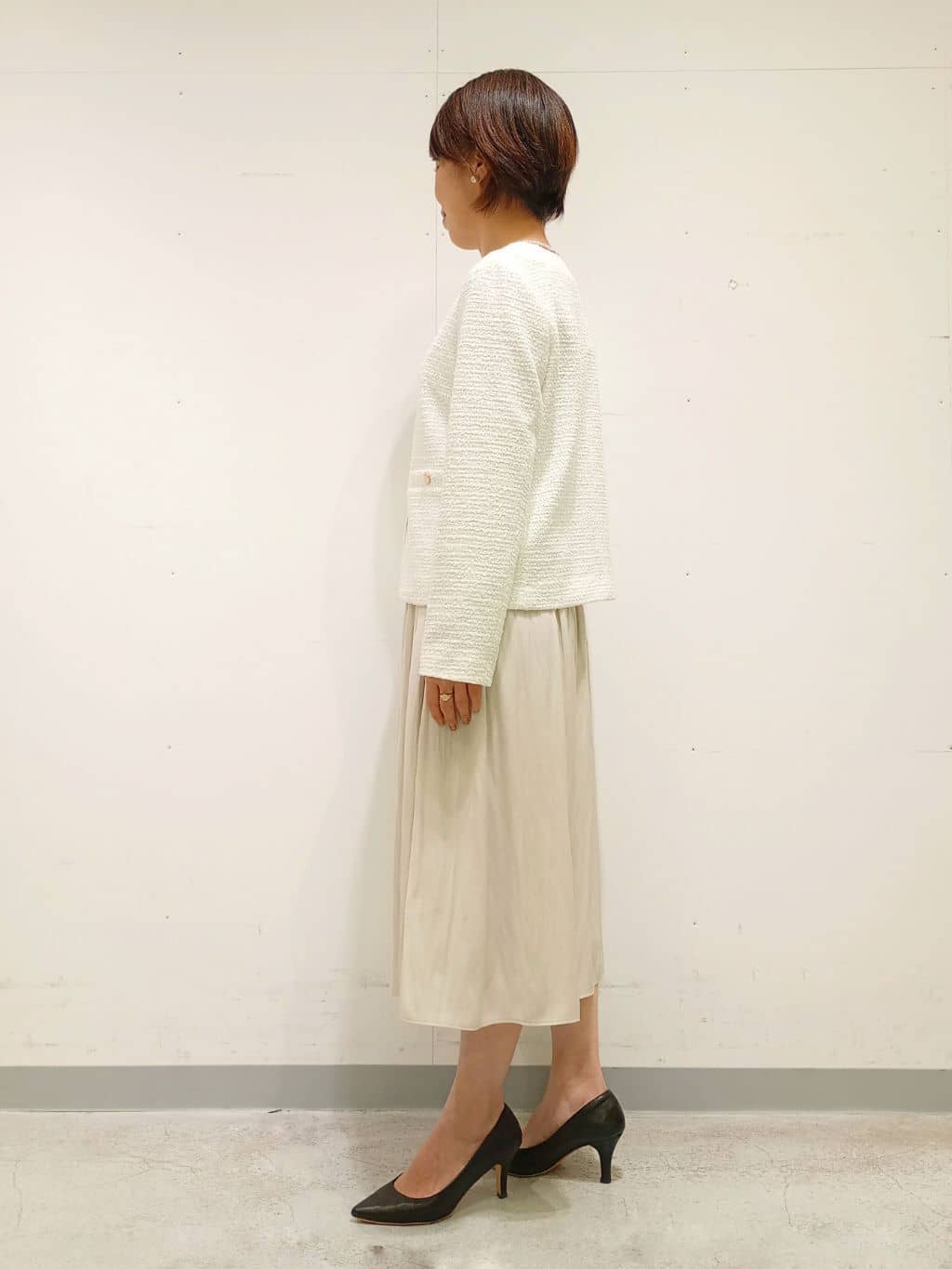 Kさんの「INDIVI｜【洗える】ギャザーフレアワンピース」を使ったコーディネート