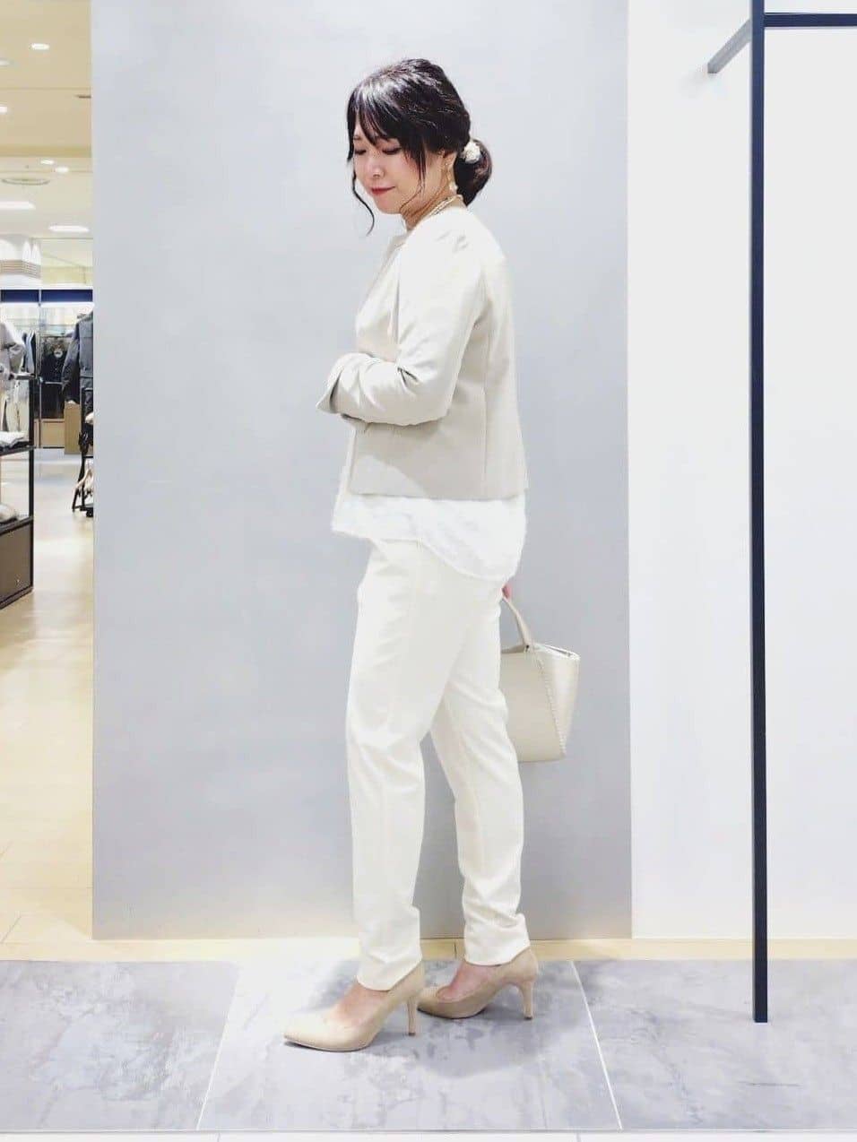 TOMOMIさんの「INDIVI｜【洗える／裏起毛】ストレッチウォームパンツ」を使ったコーディネート