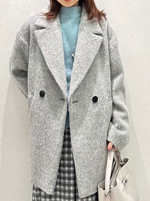 Miwaさんの「UNTITLED｜【ふんわり/タイト見え】シャギーチェックスカート」を使ったコーディネート